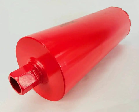Beast 6 Inch Diamond Wet Core Drill Bit For Concrete And Masonry With 1 And A Quarter Inch Threaded Shank 17 Inch Overall Length