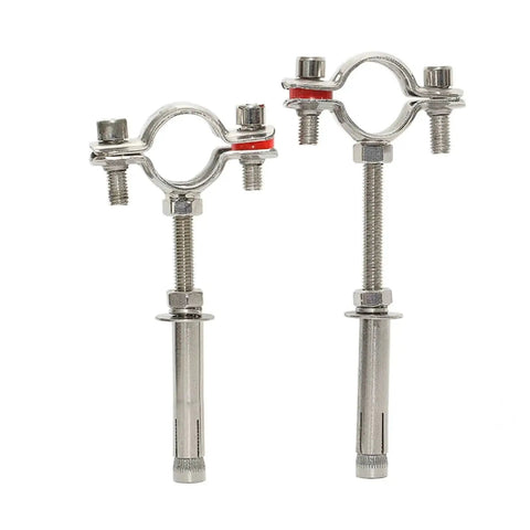 304 Stainless Steel Ceiling Pipe Clamp With Expansion Anchors 2 Pack For Overhead Support, Heavy Duty Ceiling Mount Clamps