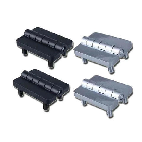 Heavy Duty Industrial Door Hinge With Stud In Black Zinc Alloy For Cabinets And Doors displayed in various colors.