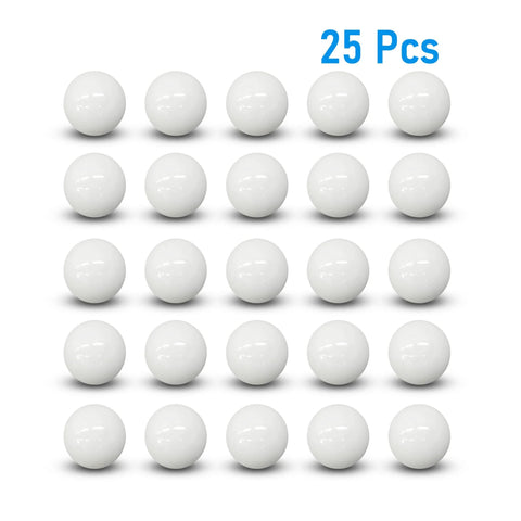 Ceramic bearing balls, zirconia ZrO2, 25 pcs, 6.35 mm diameter, white