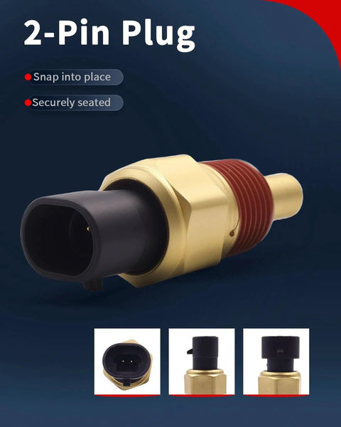 Engine Coolant Temperature Sensor ECT Water Temperature Sensor For Chevy Silverado GMC Sierra C K 1500 2500 3500 With Connector By VEHICODE
