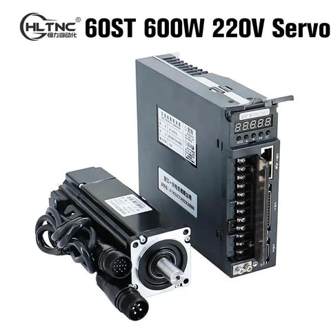 HLTNC two-piece 220V 600W AC servo motor with matched driver and RS-232/RS-485 interface