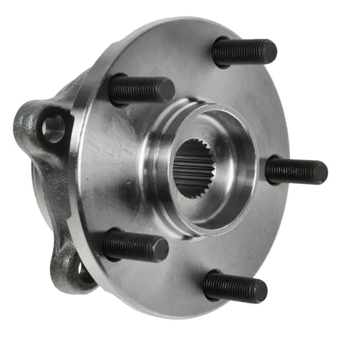 Front And Rear Wheel Bearing And Hub Assembly Set Four Piece Kit With Two Front Hubs And Two Rear Hubs For 2013 2018 Toyota RAV4 FWD 2006 2012 RAV4 V6 3.5L FWD And 2011 2016 Scion tC Manual Transmission, front hub view