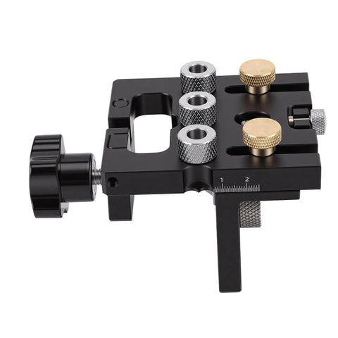 3 In 1 Woodworking Drill Locator And Self Centering Doweling Jig For Cabinet And Furniture Assembly With 6Mm 8Mm 10Mm Drill Adapters