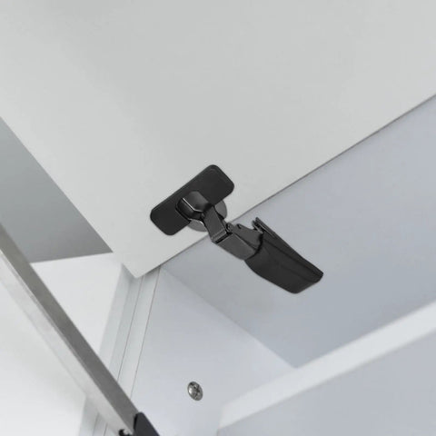 Soft Close Kitchen Cabinet Hinges With Silent Damping For Concealed Doors Large Bend Replacement Hinge installed in cabinet