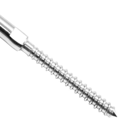Heavy Duty Left And Right Hand Thread Swage Lag Screws For Three Sixteenth Inch Stainless Steel Cable Sixty Pack T316 close-up