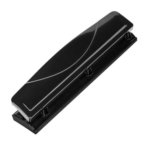 Three Hole Punch For Home Office With Easy Clean Tray Punches Up To 10 Sheets At Once Durable Metal Construction Sleek Black Finish