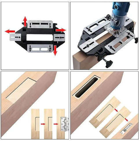 Aluminum Alloy Door Hinge Jig For Woodworking DIY Friendly Pro Grade Hole Opener And Slot Locator used on wooden door