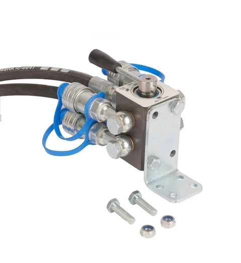 Manual 6 Port Tractor Remote Diverter Valve Converts One Remote Into Two Inlets And Four Outlets With Mounting Bracket And Bolts