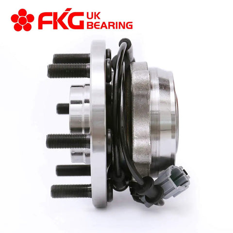 Side view of Front Wheel Bearing Hub Assembly With ABS For 2005 2016 Nissan Frontier 4WD 4x4, six-lug design