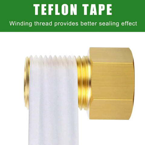 1/2 Inch Brass Pipe Extension Fitting with Teflon Tape for better seal, part of 5-piece set for tub spout or shower installation