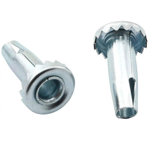 Eight Piece Swivel Caster Sleeve Sockets Set For Metal Stem Casters With Grip Ring Replacement Sockets close-up view