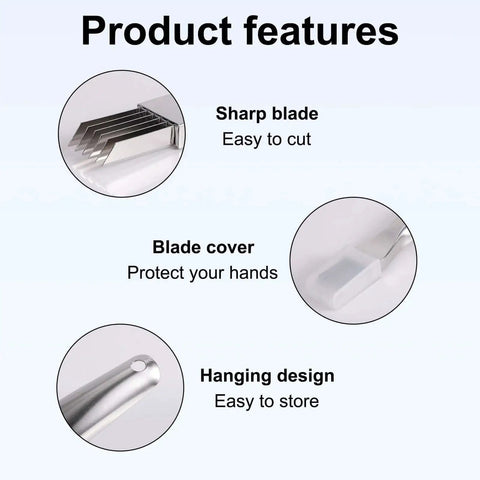 Green Onion Crinkle Cutter Stainless Steel Multi Blade Shredder Knife For Vegetables Scallions Onions Garlic And Chives Kitchen Slicer Tool features