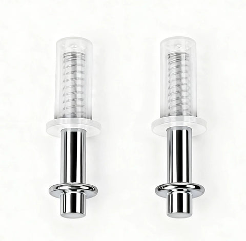 Spring Loaded Bifold Door Top Pivot Set, 2 Pcs Closet Door Hardware Repair Part for 1 1/8 to 1 3/8 Inch Doors