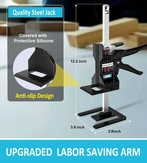 Labor Saving Arm Jack Set 2 Pack For Lifting Doors Cabinets Tables With Case, steel jack with anti-slip design