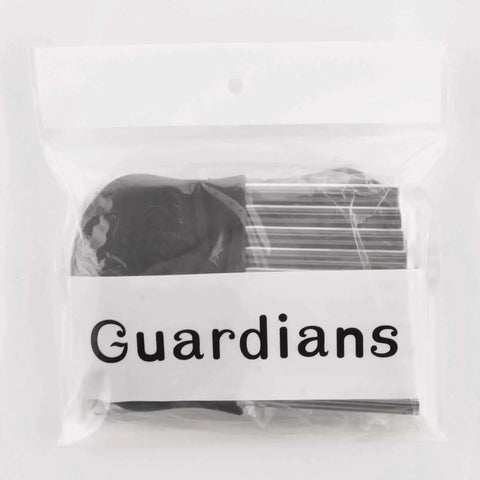 Packaged Crinkle Chopper Set Of 2 For Waffle Fries And Veggies, Stainless Steel Blade With Plastic Handle, labeled 'Guardians'