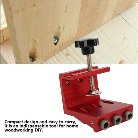 Pocket Hole Drill Guide Aluminum Alloy Woodworking Jig For Precise Hidden Joints And Fast Furniture Assembly Pro Grade Compact