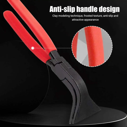 Close-up of 45 Degree Sheet Metal Bender Hand Seamer with non-slip grip, anti-slip handle design, and heavy duty high carbon steel pliers.