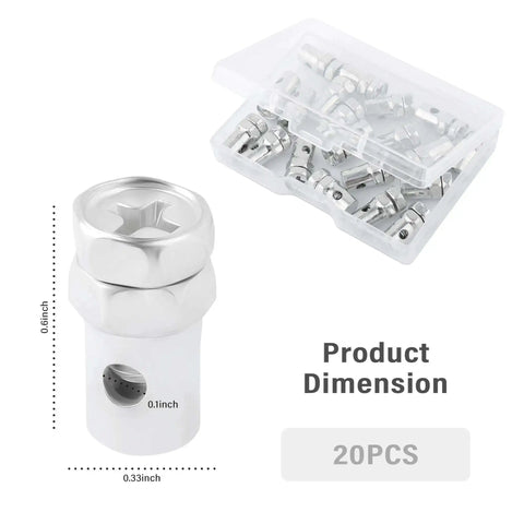 20 Piece Universal Throttle Cable Ends One Eighth Inch Fittings For Cars, Bicycles, Motorcycles, Lawn Mowers And ATVs, product dimensions