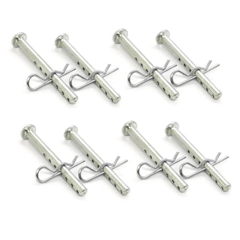 Heavy Duty Clevis Pin With R Clip 1/4 Inch By 2 1/2 Inch 8 Pack For Home Farm Automotive DIY And Industrial Projects