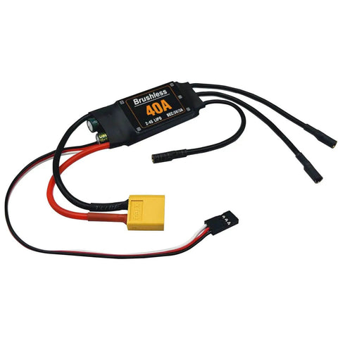 40A Brushless ESC For 2 To 4S RC Drones Planes Multirotor Aircraft And Helicopters With 5V 3A BEC And XT60 Plug Pro Grade