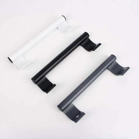 205mm Aluminum Alloy Sliding Door Handle Durable Rustproof Long Pull Handle For Glass Doors Balcony Bathroom Barn Closet Furniture Modern Metal Design In Black White Or Gray With Smooth Rounded Tube For Comfortable Grip