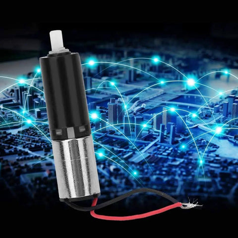 Ultra Compact Micro Planetary Gear Motor Reducer For 3V DC Three Stage Precision Gearbox with cityscape background