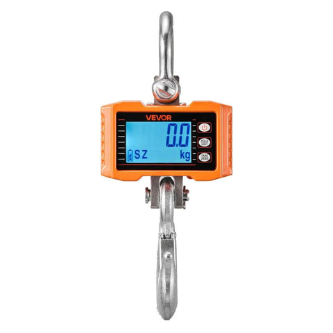 Beast Of A Digital Crane Scale With 4400 Lbs Capacity, featuring cast aluminum case, LCD display, and industrial hook view.