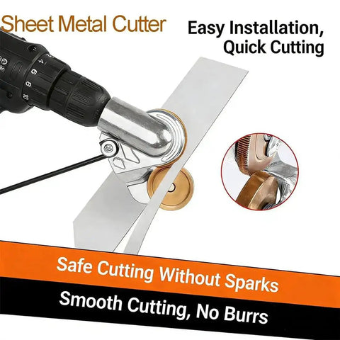 Drill Nibbler Sheet Metal Cutter Attachment For Electric Drills With Adapter Lets You Cut Aluminum Steel Copper Iron Up To 0.8mm Thick