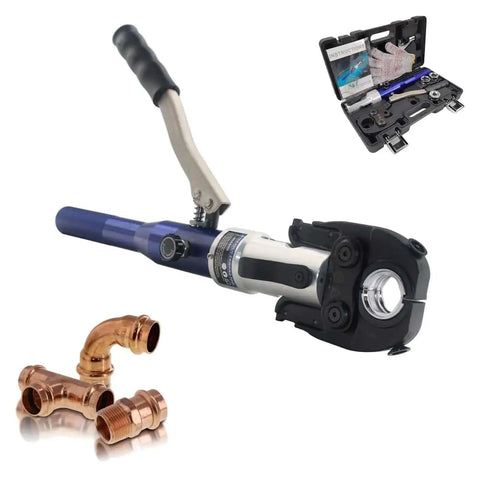 Heavy Duty Hydraulic Copper Pipe Press Tool For Fittings And Pex Clamping Pro Grade With U Th M V Dies Built To Last 60kN