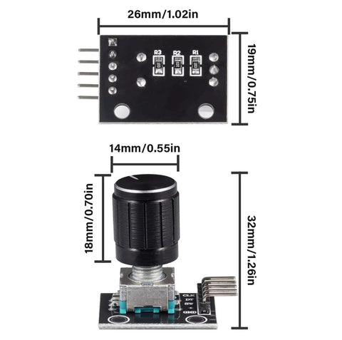 KY-040 360 Degree Rotary Encoder Module With Knob Cap ...
