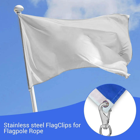 YBEATY stainless steel swivel snap hook flag clip for flagpole rope (3.5 in)