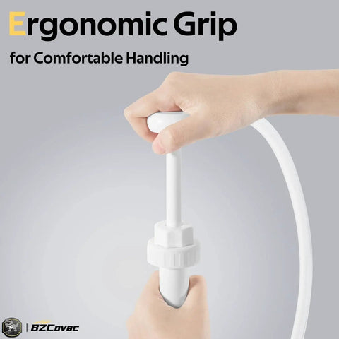 30cc Hand Oil Transfer Pump for Gallon Bottles Gear Oil and Transmission Fluid with ergonomic grip in use