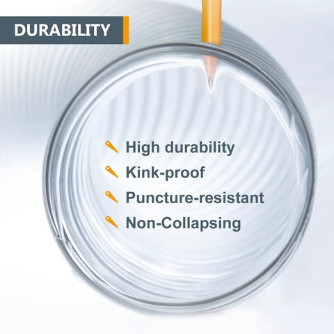 Dust collection hose, clear PVC, 4-inch diameter, flexible for woodworking dust collection.