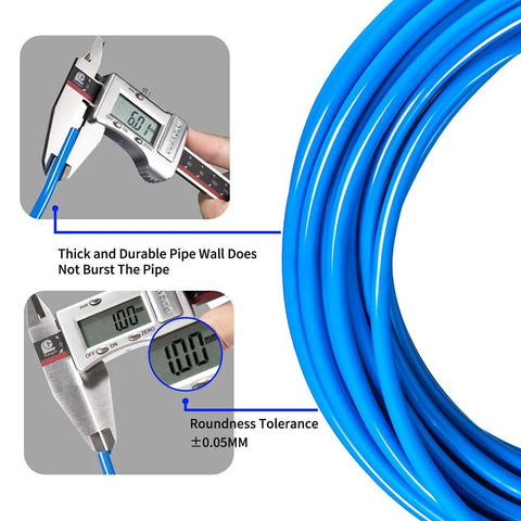 Blue CGELE PU pneumatic air hose by Amazon, 6mm OD / 4mm ID, 12m (39.4ft) length for air or fluid transfer