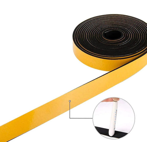 Weather Stripping Foam Tape 2 Pack 1 Inch Wide And Three Quarter Inch Thick With Adhesive For Doors And Automotive Air Conditioner Seal