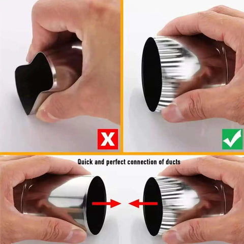 Person using Heavy Duty Five Blade Hand Crimper Workhorse For Sheet Metal 24 To 28 Gauge Stainless Or Galvanized Steel HVAC Ductwork