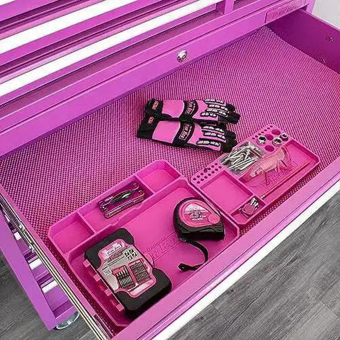 Two Piece Flexible Silicone Tool Organizer Tray Set In Pink For Safe Slip Resistant Storage Grab And Go Magnetic Tray