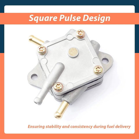 DF52-133-D Fuel Pump Replacement for Honda GX610 GX620 Engines, 31 Liters Per Hour, square pulse design, single outlet, top view