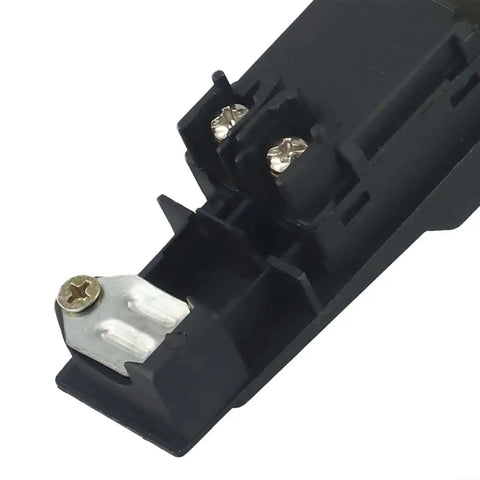 Close-up of Angle Grinder Switch Replacement for GWS-20-180, 250V 12A Trigger Switch showing metal and plastic connectors.