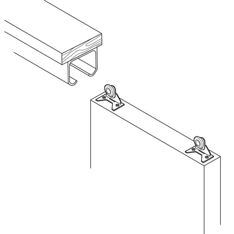 Illustration of Four Wheel Pocket Door Roller Assembly Built To Last For EZ Glide And Similar Pocket Doors Heavy Duty Smooth Glide