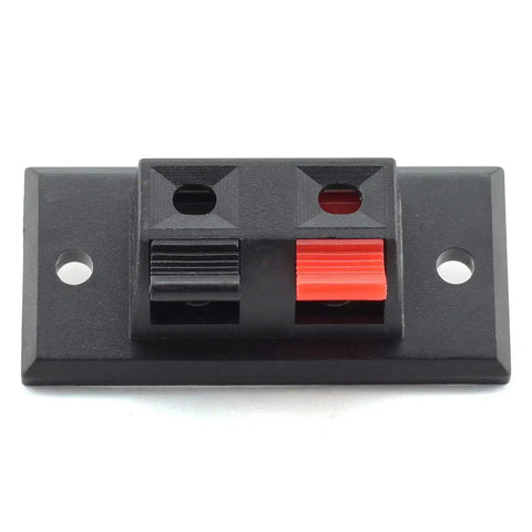 10 Pack Two Pin Speaker Terminal Block Two Way Amplifier Clip Test Plate Strip Connector For DIY Audio Projects Durable Red Black Plastic