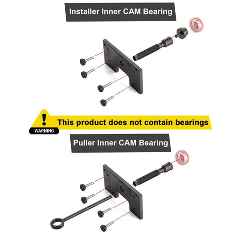 Inner Camshaft Bearing Installer And Remover Tool For Harley M8 Engines 2017-2025 setup diagram with components