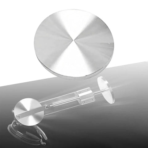 Reciprocating Linear Actuator Aluminum Plate End Connector Replacement for DIY Tools, close-up view, showing precision aluminum disc, 80mm.