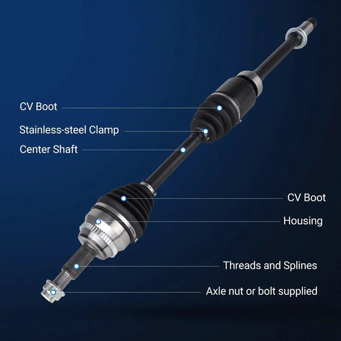 CV Axle Shaft Assembly Front Right Passenger Side For Toyota Camry Avalon Highlander Solara And Lexus ES RX Models With 2.5L 3.0L 3.3L Or 3.5L Engines FWD Replacement