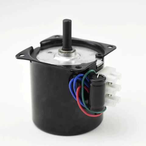 High Torque Dope 24V AC Permanent Magnet Synchronous Gear Motor with CW CCW Directions for small appliances, black casing