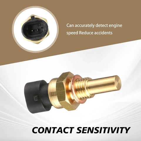 Drop In Replacement 2 Pin Car Coolant Temperature Sensor For Delphi Gold Direct Fit OEM Nos 15404280 12191170 60811520 12608814
