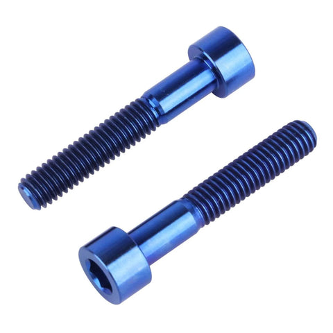 4 Pack Titanium M6x35mm Allen Hex Bolts Blue Color 6Al4V Grade 5 Ti Screws 1mm Pitch, 5.5g Each, Precision Machined
