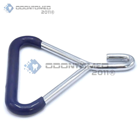 Blue Polycoated OB Chain Handle For Calving Veterinary Obstetric Instrument With Stainless Steel Construction And Blue PVC Grip Durable OB Handle
