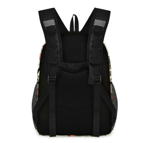 Back view of Cool Dog Style Sunglasses Backpack Go To Work Travel College, Laptop Daypack with adjustable straps